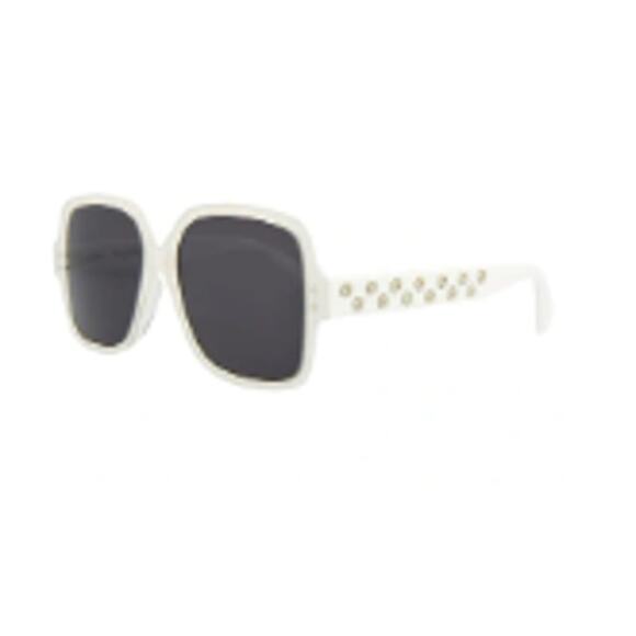 Alaïa 56mm Square Sunglasses white grey - Picture 1 of 9